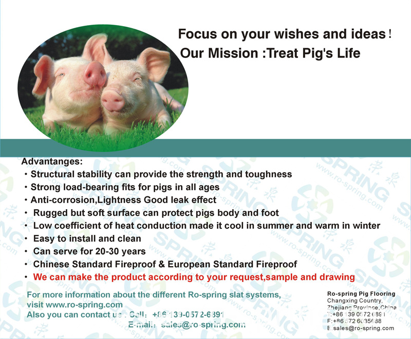Piso de lamas de cerdo Slatted Swine Flooring